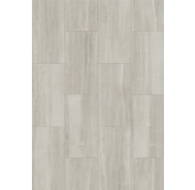 Verlegung von Bodenfliesen mit Marmoroptik.