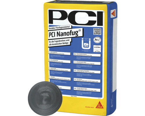PCI Nanofug® Variabler Flexfugenmörtel für Steingut- und Steinzeugbeläge basalt 15 kg PCI Nanofug Flexfugenmörtel für alle Fugenbreiten und keramischen Beläge