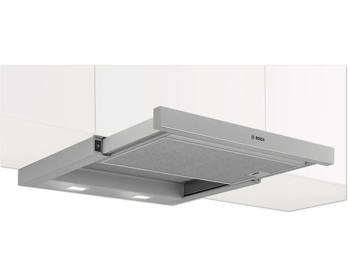 Flachschirmhaube Bosch DFM064W55 BxT 60 x 29 cm edelstahl Bosch Logo Dunstabzugshaube mit Metallfettfilter und Beleuchtung