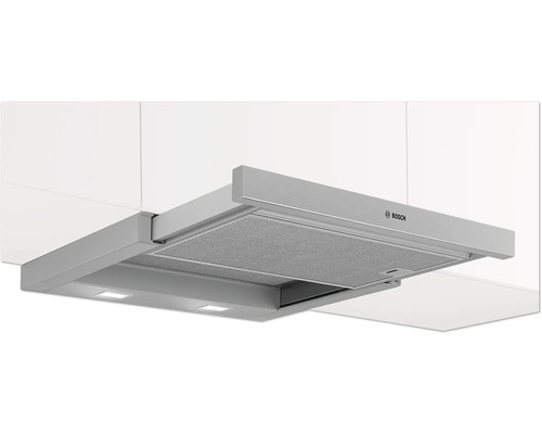 Flachschirmhaube Bosch DFL063W57 BxT 60 x 29 cm edelstahl Bosch Logo Dunstabzugshaube mit Metallfettfilter