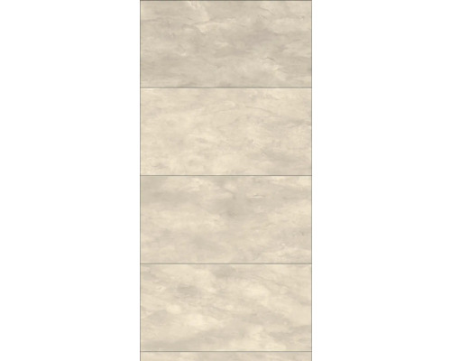 Duschrückwand BREUER Dekor große Fliese beige 255 x 125 cm 9482518000198 Mehrere keramische Wandfliesen mit marmorähnlicher Oberfläche