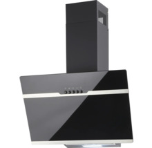 Schwarze Dunstabzugshaube mit Bedienknöpfen