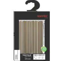 Verpackung einer Duschvorhangs aus wasserabweisendem Textil mit den Maßen 180 mal 200 cm