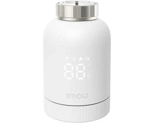 Imou smarter Heizkörperthermostat mit digitalem Display für Temperatur, WLAN- und Batteriestatus.