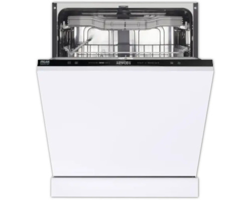 Geöffneter, integrierter Geschirrspüler mit Geschirrkorb