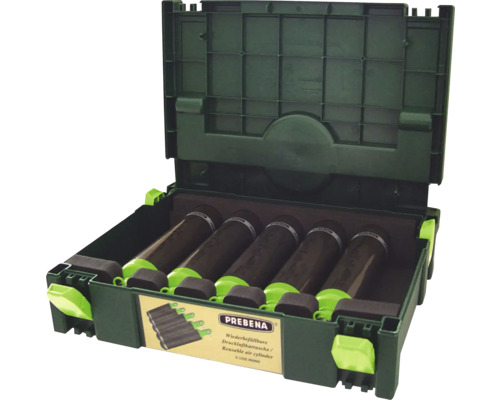 Druckluftkartuschen Prebena Wiederbefüllbar KT-1000 Offene Werkzeugkiste mit nachfüllbaren Druckluftkartuschen der Marke Prebena