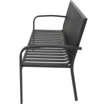 Metallgartenbank mit Armlehnen