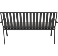 Gartenbank mit Armlehnen und Sitzkissen