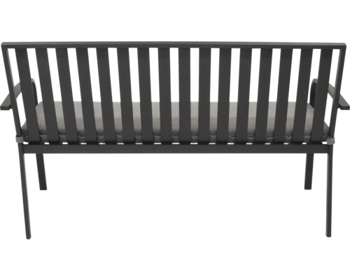 Gartenbank mit Armlehnen und Sitzkissen