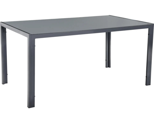 Rechteckiger Gartentisch mit Metallgestell und Tischplatte