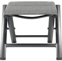 Fußhocker mit Stoffbezug und Metallgestell