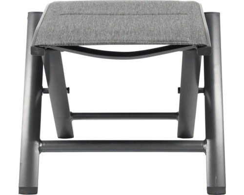 Fußhocker mit Stoffbezug und Metallgestell