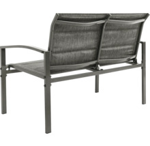 Gartenbank mit Textilbespannung für zwei Personen