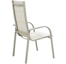 Gartenstuhl mit Armlehne und hoher Rückenlehne