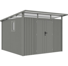 Gartenschuppen aus Metall mit Fenster und Doppeltür