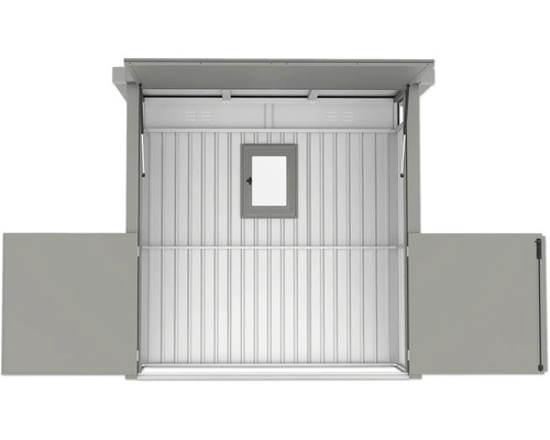 Offene Gartenbox mit Fenster