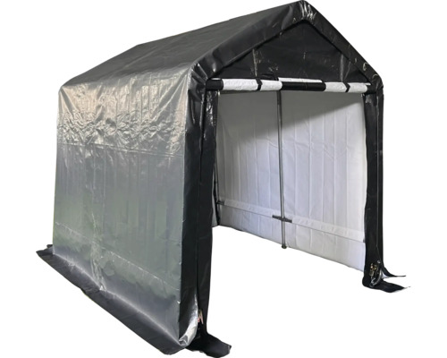 Graues und schwarzes Gerätezelt