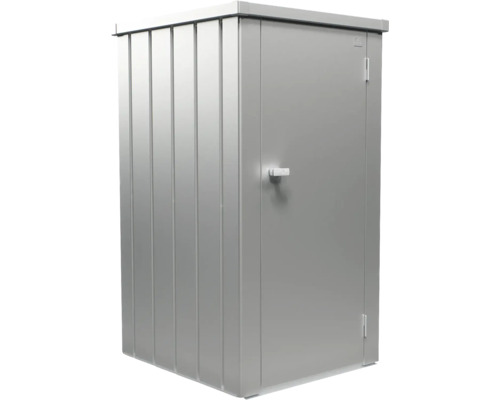 Terrassenschrank Biohort Julia Gr. L inkl. Gasdruckfeder, Regalboden 78 x 87 x 140 cm silber Metall Gartenschrank mit Tür und Griff