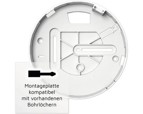 Montageplatte kompatibel mit vorhandenen Bohrlöchern