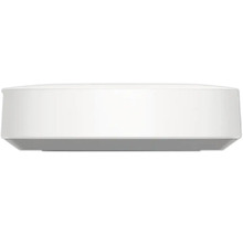 Flache rechteckige LED-Panel-Leuchte mit weißer Front und grauem Gehäuserand