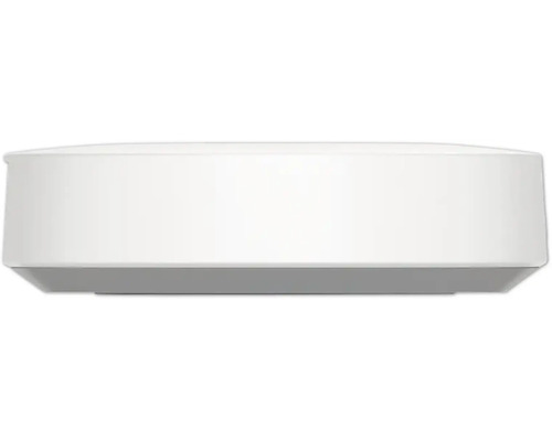 Flache rechteckige LED-Panel-Leuchte mit weißer Front und grauem Gehäuserand