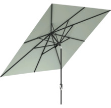 Rechteckiger Gartenschirm mit Metallgestell und Stoffbespannung