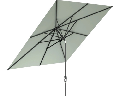 Rechteckiger Gartenschirm mit Metallgestell und Stoffbespannung