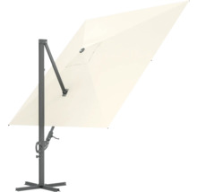 Freiarm-Sonnenschirm mit Metallgestell und rechteckigem Schirm