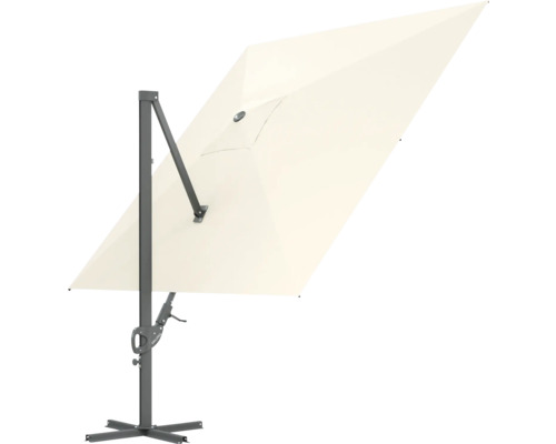 Freiarm-Sonnenschirm mit Metallgestell und rechteckigem Schirm