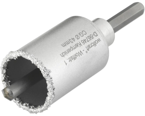 Wolfcraft Fliesenbohrer mit 43 Millimeter Durchmesser