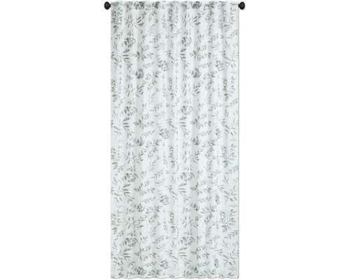 Gardine mit floralem Muster für Fensterdekoration