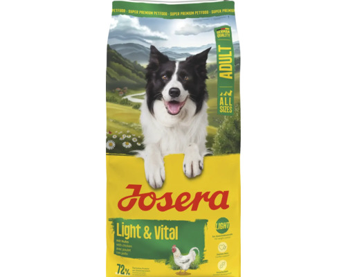 Josera Light und Vital Trockenfutter für ausgewachsene Hunde aller Größen mit Huhn