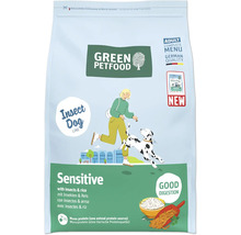 Green Petfood Sensitive Trockenfutter für erwachsene Hunde mit Insekten und Reis.