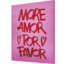 Dekoratives Wandbild mit der Aufschrift 'More Amor Por Favor'