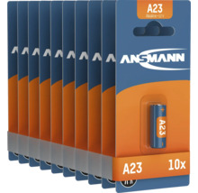 Zehn Ansmann A23 Alkaline Batterien mit 12 Volt