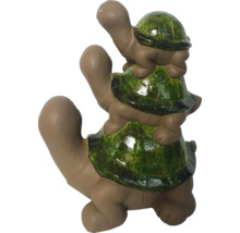 Dekorative Gartenfigur: Drei aufeinander gestapelte Schildkröten