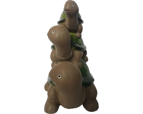 Dekorative Gartenfigur: Drei aufeinander gestapelte Schildkröten