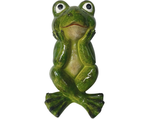 Dekoobjekt Lafiora Frosch Keramik 29,5 x 24 x 40 cm grün Dekorative Froschfigur für den Garten