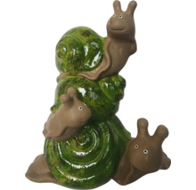 Dekorative Gartenfigur: Drei Schnecken übereinander gestapelt