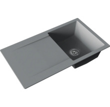 Spüle mit Abtropffläche und Ablaufgarnitur