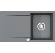 Spüle aus Verbundwerkstoff mit Abtropffläche und Becken