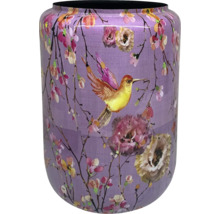 Dekorative Vase mit floralem und Vogelmuster