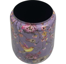 Dekorative Vase mit Vogel- und Blütenmuster
