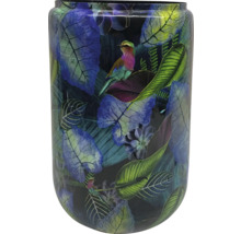 Dekorative Blumenvase mit Vogel- und Blattmuster