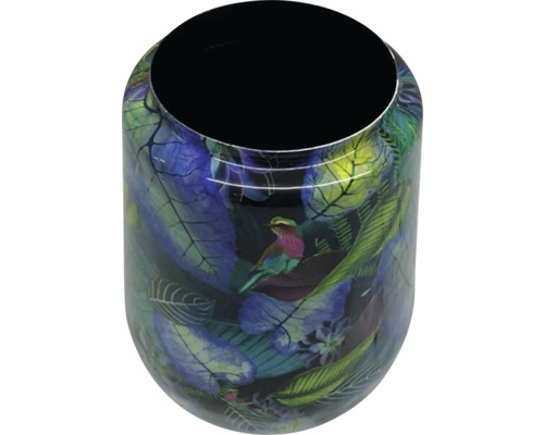 Dekorative Vase mit Vogel- und Blattmuster