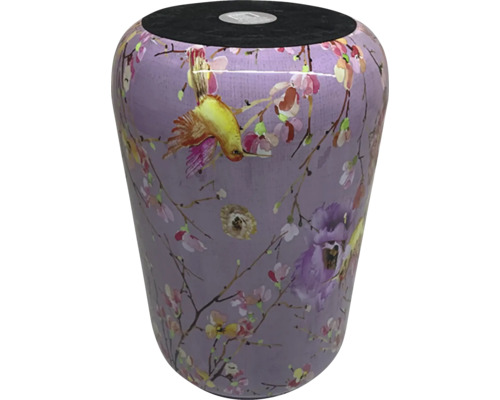 Dekorativer Hocker mit Vogel- und Blumenmuster