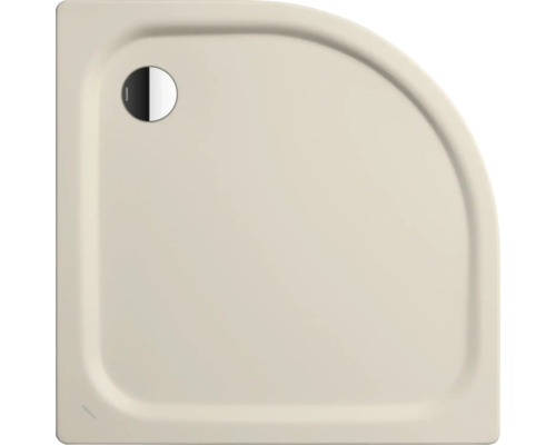 Beige Duschwanne mit Viertelkreisform