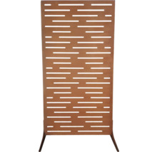 Sichtschutzwand mit horizontalen Aussparungen für den Außenbereich