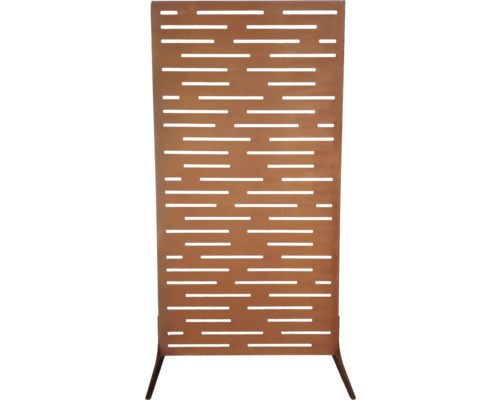 Sichtschutzwand mit horizontalen Aussparungen für den Außenbereich