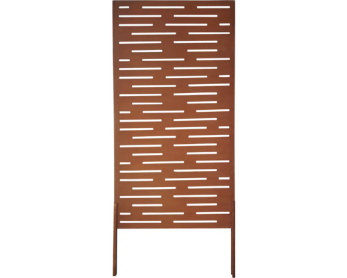 Sichtschutzwand mit horizontalen Aussparungen